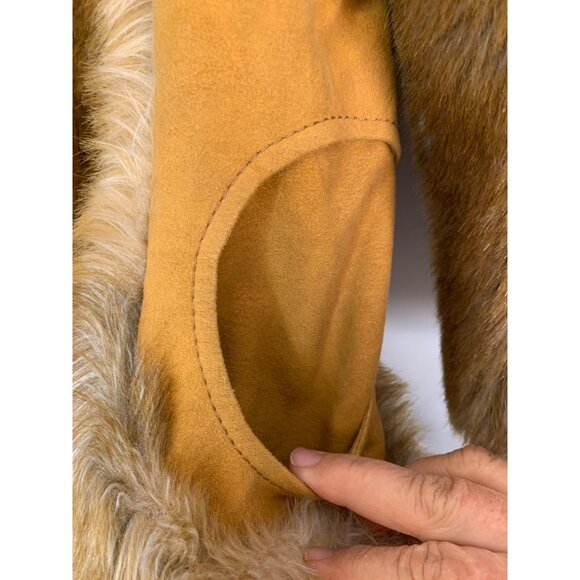 Vintage 80s Womens Faux Fur Mid-Length Coat Size 8 RO10553 - Picture 9 of 11